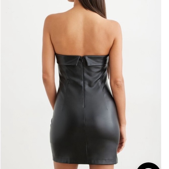 Dynamite strapless faux leather mini dress - Picture 2 of 4